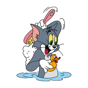 猫和老鼠厨房玻璃门贴纸阳台客厅场景布置贴推拉门防撞温馨提示贴