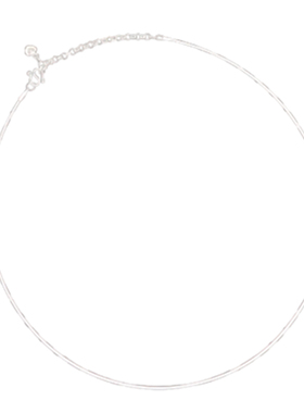 银白色苗银锁骨链长短细蛇骨项链