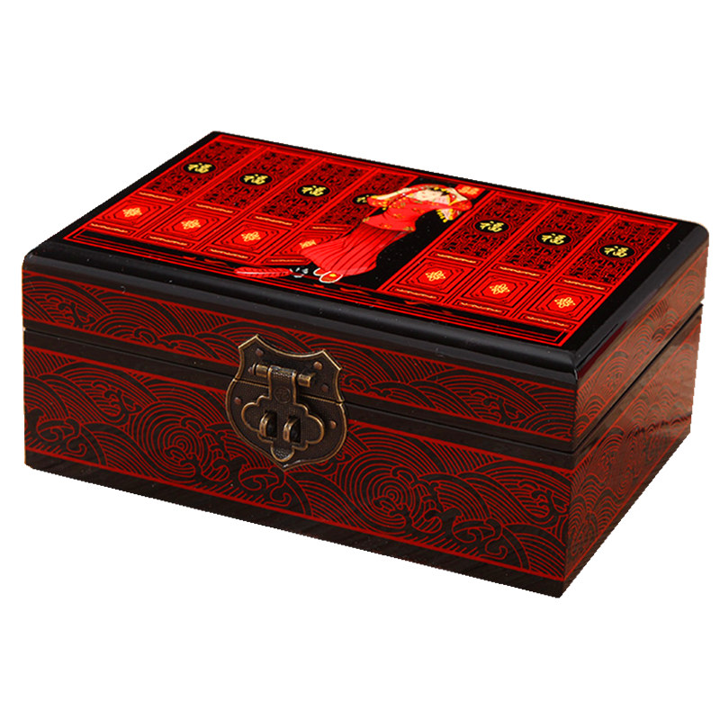 漆器首饰盒传统手工艺摆件中国风元素特色礼品送老外出国小礼物