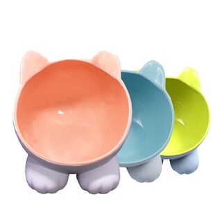 包邮小野豹陶瓷水碗再也不会吃满脸斜面猫碗狗碗猫食盆水盆餐垫