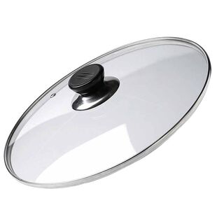 锅盖家用钢化玻璃炒锅盖耐高温通用30cm33cm炒菜锅平底锅盖子圆型