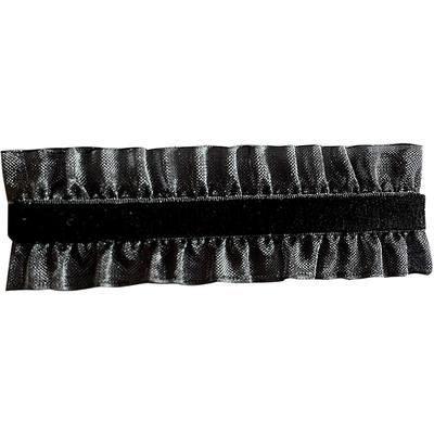 黑色蕾丝前额刘海一字侧边夹发