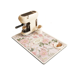 厨房台面沥水垫餐盘碗筷控水垫浴室洗手台水龙头硅藻泥吸水垫速干