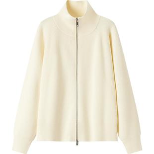 森马针织衫男高领毛衫情侣款开衫外套可内搭秋季上衣纯色基础百搭