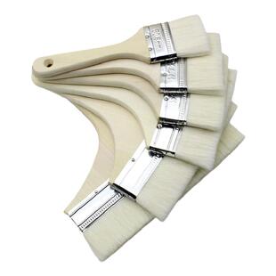 木柄加厚油漆刷羊毛刷工业清洁除尘软毛刷4寸油扫乳胶漆刷子板刷