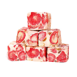 草莓羊奶芙拉丝长条雪花酥网红健康零食正品好吃小包装官方旗舰店