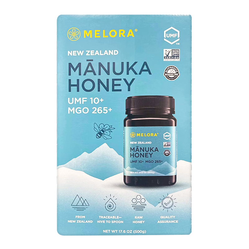 美國直郵 Melora紐優(yōu)然天然蜂蜜新西蘭活性麥盧卡蜂蜜10+UMF 500g