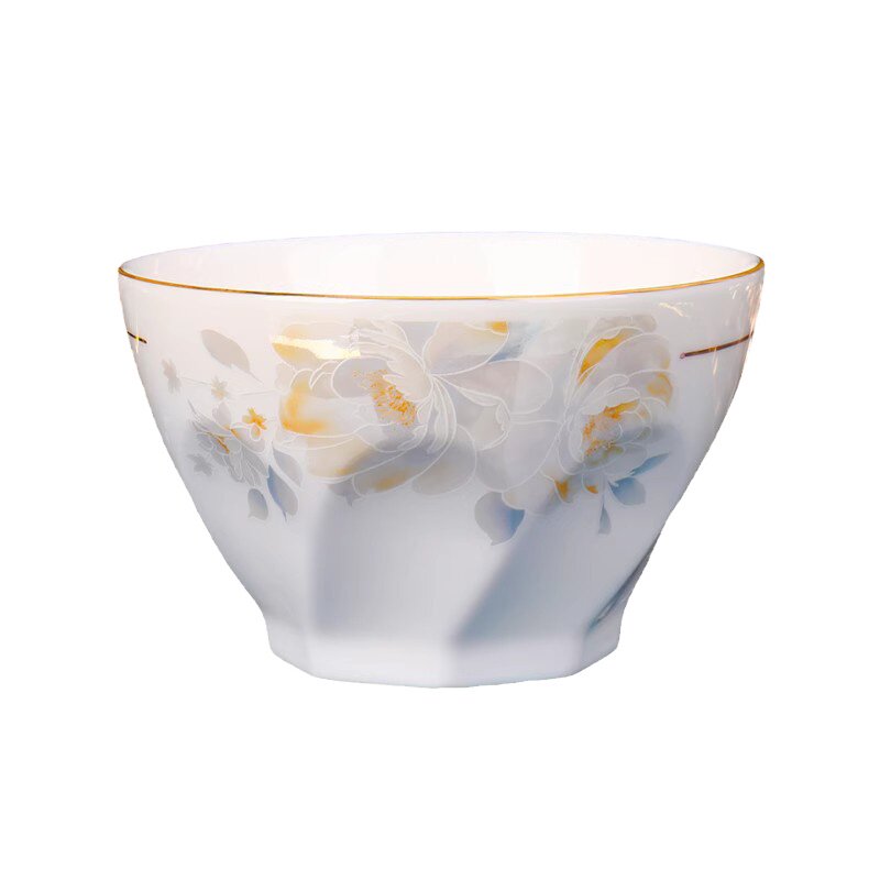 描金边中式米饭碗陶瓷餐具吃饭碗