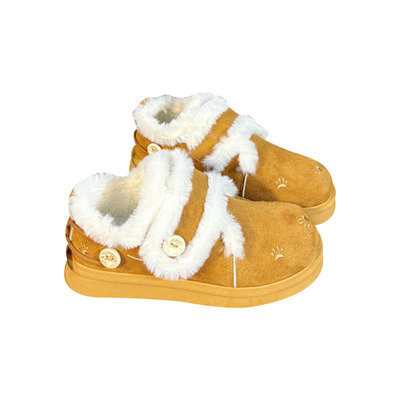 回力短筒低帮加绒保暖棉鞋靴子女