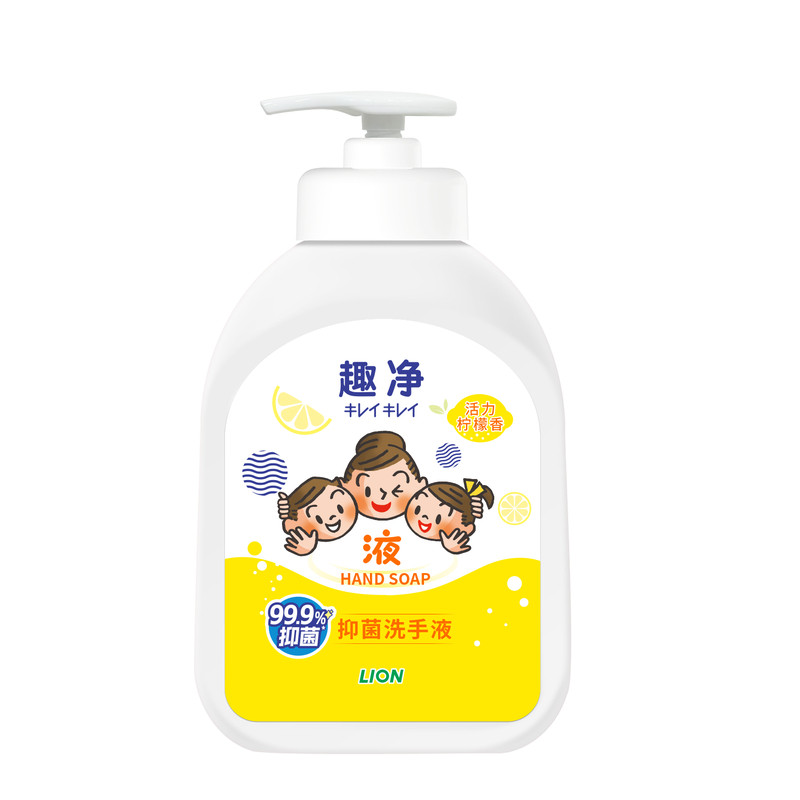 狮王趣净洗手液400ml活力柠檬香99.9%清爽易冲清爽儿童成人液体