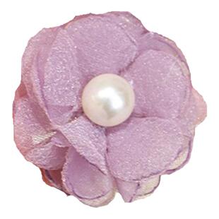 黄小妞 韩版新款紫色花朵珠珠发绳 儿童发饰小女孩扎头发头绳