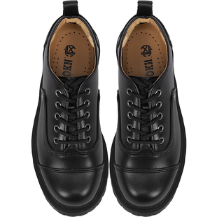 疯家自制 原创暗黑系厚底单鞋男真皮休闲手工皮鞋女增高德比鞋子