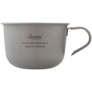 日本Rivers 超轻钛杯 咖啡杯马克杯金属风户外露营杯子 180ml
