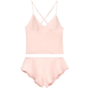 维密缎感舒适露背吊带短裤睡衣套装女2026