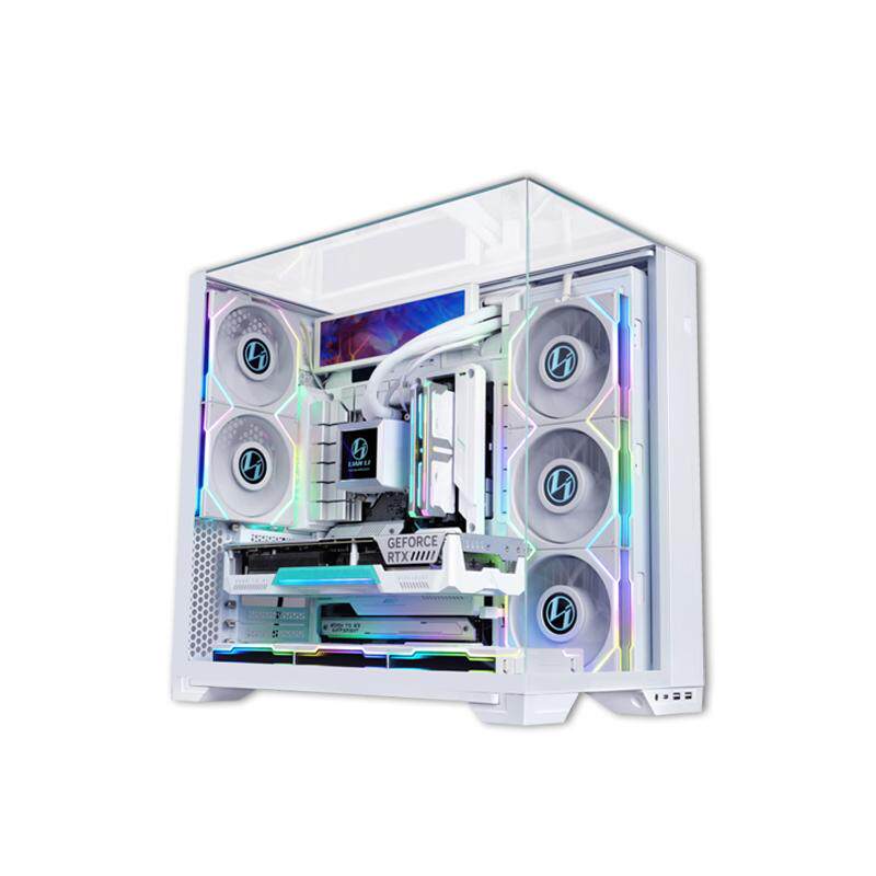 联力包豪斯O11 Vision compact三面玻璃无框海景房台式电脑主机箱