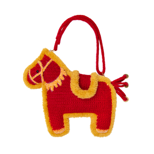 雪球丁达尔DIY手工钩织马上有福亲子包材料包毛线缝纫斜挎包新年