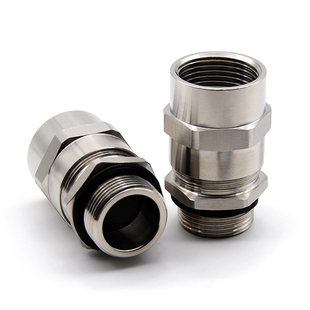 接管式格兰头不锈钢电缆接头304外丝M内F公母防水防爆密封填料函