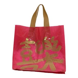 服装礼品塑料包装袋手提袋女装红色印花包装袋胶袋手拎袋子定制