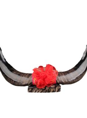 天然牦牛角对角摆件手工艺礼品