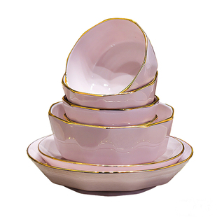 釉下彩碗家用2026新款高颜值米饭碗景德镇陶瓷餐具碗盘碟套装轻奢