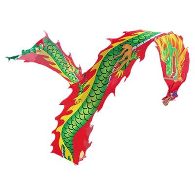 广场舞中老年人男女健身龙带甩彩带中国飞龙钢架龙头舞龙表演道具