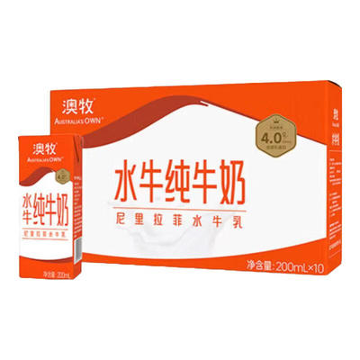 澳牧水牛奶蛋白4.0g200ml*10盒