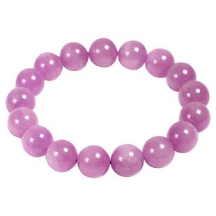 精选原矿紫锂辉圆珠手串新中式百搭蓝绿素珠手链通勤珠宝DIY礼物