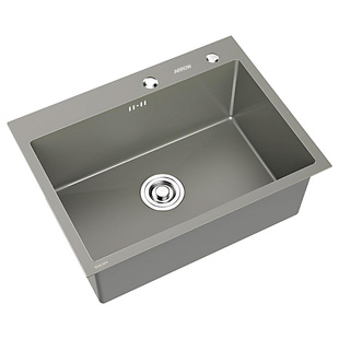 箭牌ARROW加厚304不锈钢厨房大水槽纳米易洁洗菜洗碗台上槽盆套装