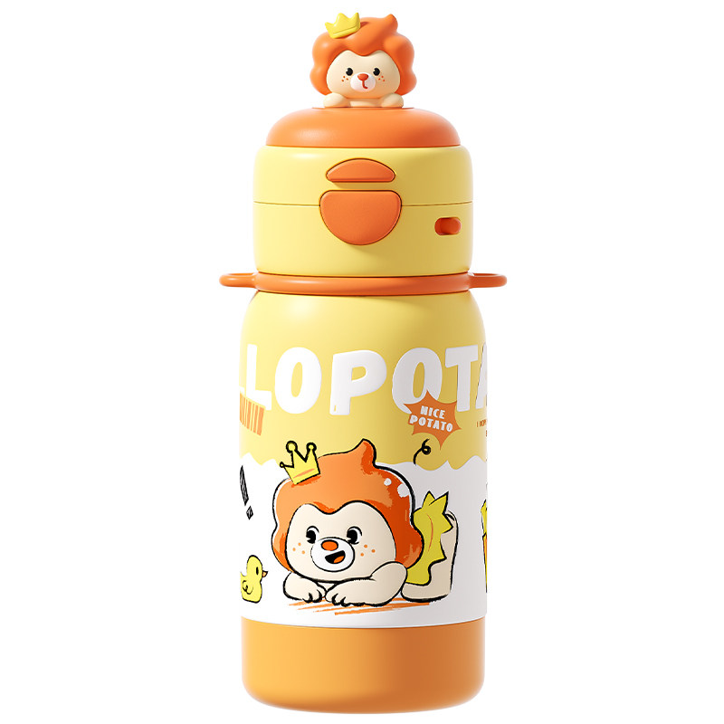 小土豆儿童双饮保温杯大童宝宝喝奶直饮杯上学专用幼儿园保温水杯