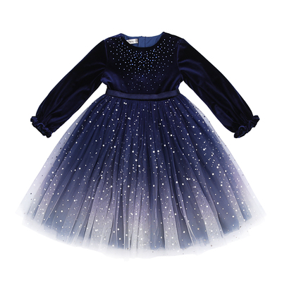 秋装大女童连衣裙丝绒小女孩童装秋冬新款儿童公主裙洋气宝宝裙子