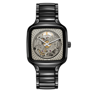 设计师Rado瑞士雷达真我镂空机械表陶瓷手表男款