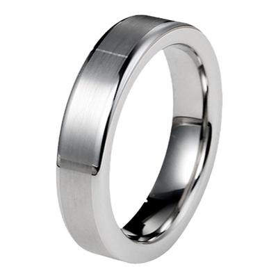 飒雅钨金简约素圈戒指