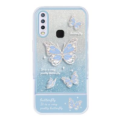 vivoy3s手机壳闪粉蝴蝶