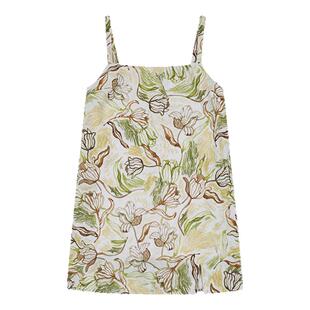 Asobio印花吊带连衣裙女夏季短款简约设计感A字直身碎花裙裤096