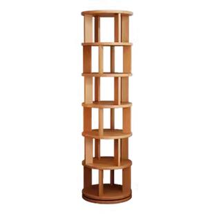 实木旋转书架落地置物架家用书柜储物柜一体靠墙客厅展示柜收纳柜