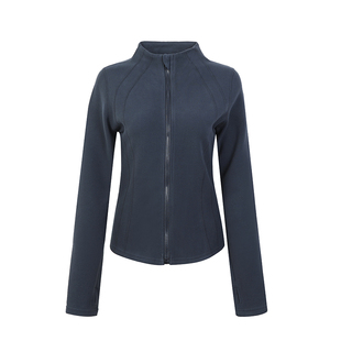 annerun立领运动外套女秋冬跑步修身显瘦瑜伽服上衣长袖健身服装