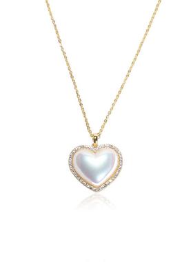 Idokawa爱心珍珠项链女