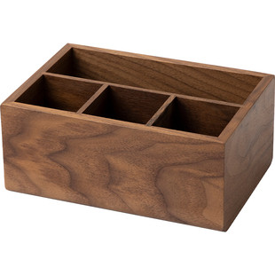 梵瀚实木遥控器收纳盒客厅茶几放电视空调遥控桌面床头杂物收纳盒