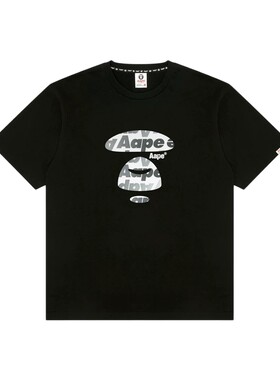 Aape男装字母猿人印花短袖T恤
