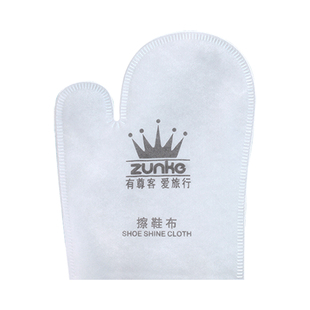 一次性擦鞋布酒店专用独立包装加大拉毛绒手套式宾馆客房用品定制