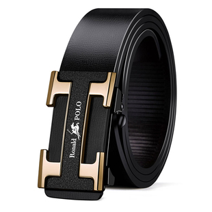 高端品牌保罗纯牛皮皮带2025新款男士真皮自动扣青年裤腰带送老公
