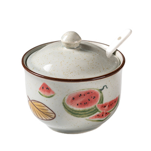 中式陶瓷调料罐家用釉下彩盐罐味精调料盒套装商用油泼辣子佐料罐