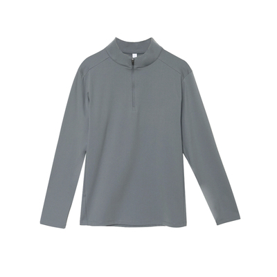 抗静电男士立领半拉链长袖T恤