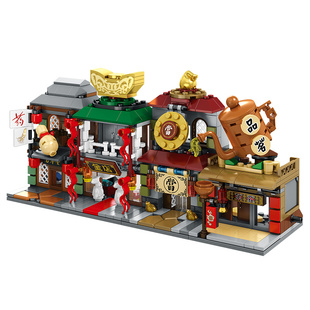 森宝积木街景益智迷你街景城市建筑房子拼插拼装男女孩子儿童礼物