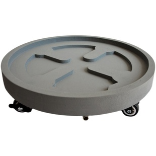 圆形高端移动万向轮花盆托盘带轮接水底盘滑轮底座垫底透气可排水