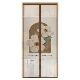 磁吸防蚊门帘魔术贴强磁免打孔纱门卧室纱帘磁条入户门隔断帘新款