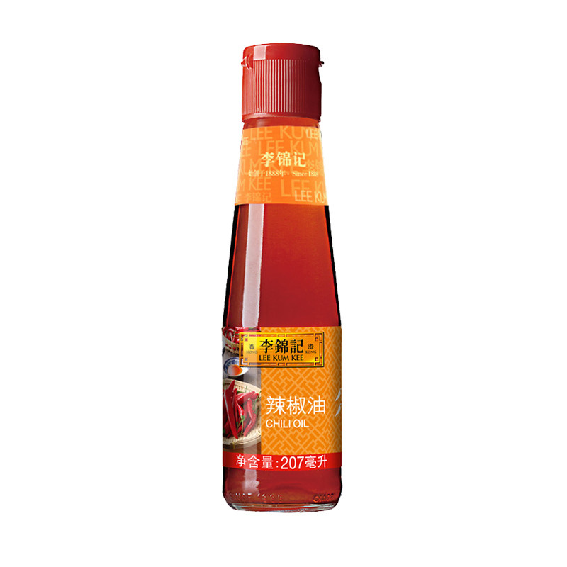 李锦记辣椒油207ml家用火锅蘸料川味香辣油凉拌凉皮调料辣椒红油
