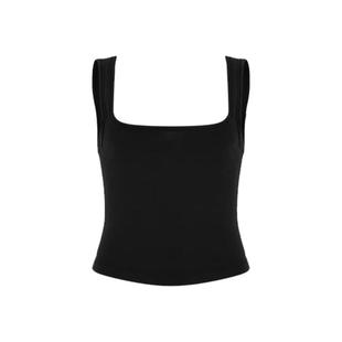 Beemen螺纹一体织固定杯运动背心女健身日常外穿打底短款瑜伽上衣