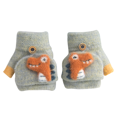 盛琦冬季儿童半指手套可爱保暖