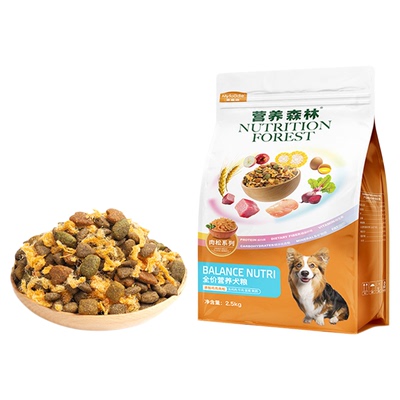 营养森林狗粮肉松牛肉粒比熊柴犬中大小型犬成幼犬粮10kg乖宝出品